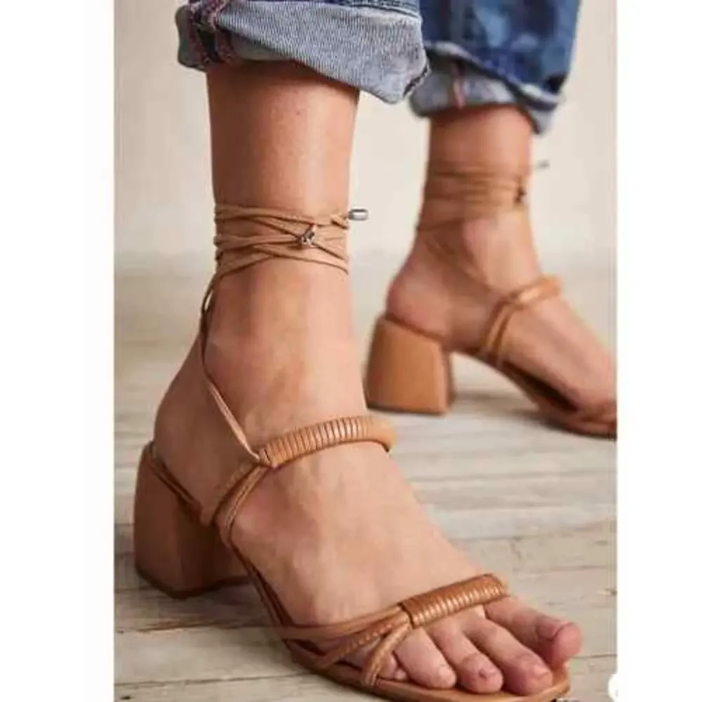 Free People X Vicenza Talons Love Struck Strappy Sandals Brown Size EU 38 / US 9